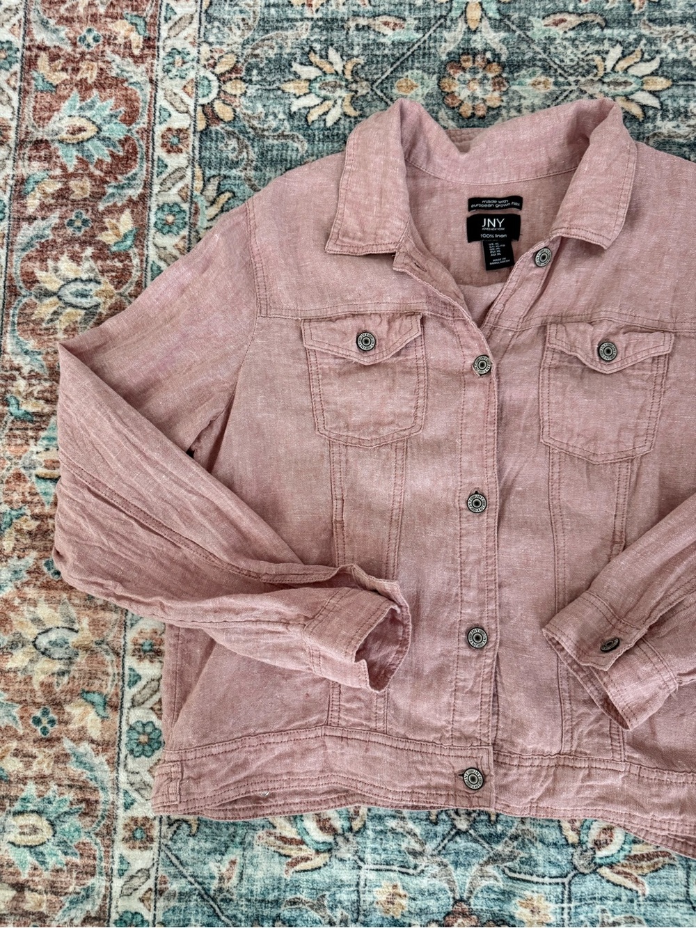 JNY Pink Linen Blend Women's Jacket